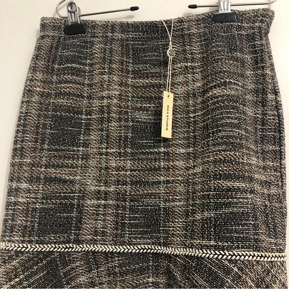 🆕 Max Studio Skirt size L Multi Black Brown Grey - Picture 2 of 5